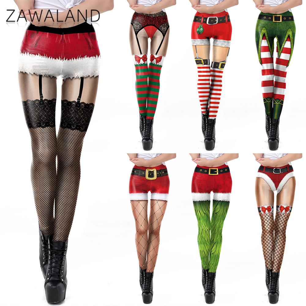 Women'S Red Accessories - Zawaland Christmas Yoga Leggings for Women
