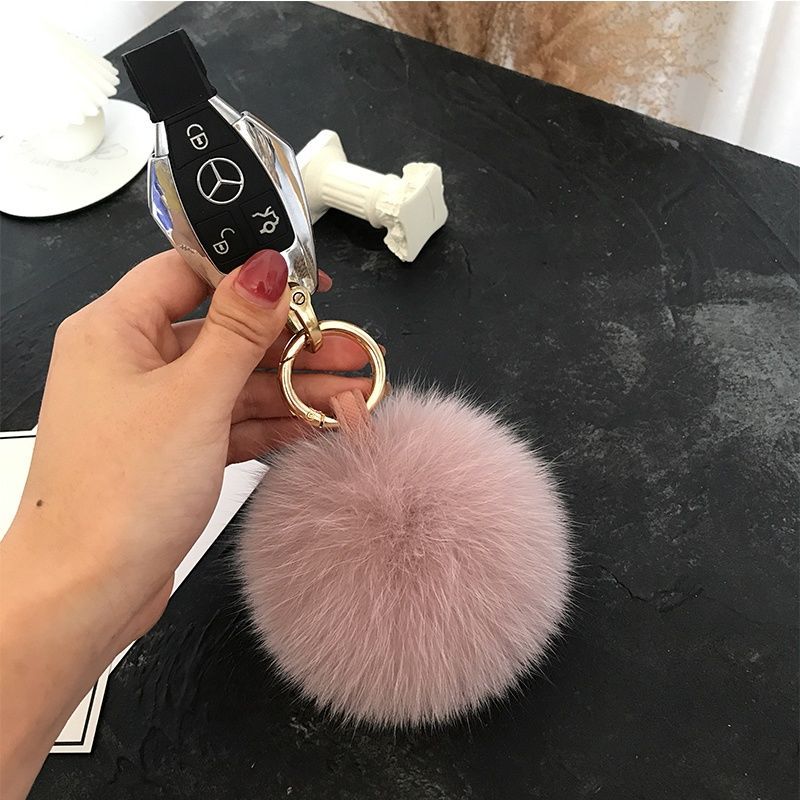 2024 Fluffy Real Fox Fur Ball  - Women'S Emo Accessories recension och pris