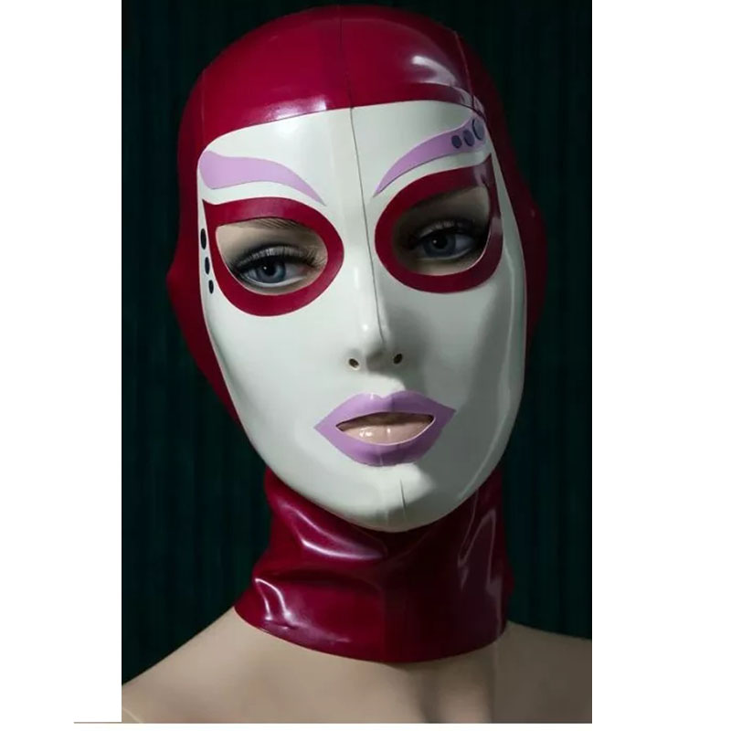 Sexy Rose Red Latex Hood Rubbe - Women'S Red Accessories recension och pris