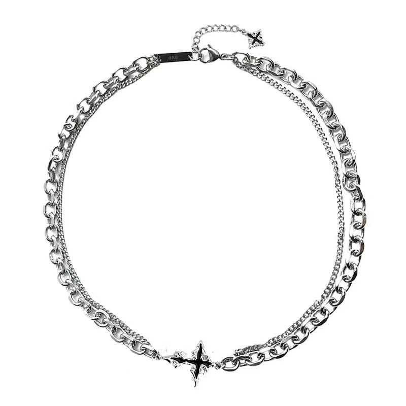 Punk Black Cross Pendant Chain - Women'S Emo Accessories recension och pris