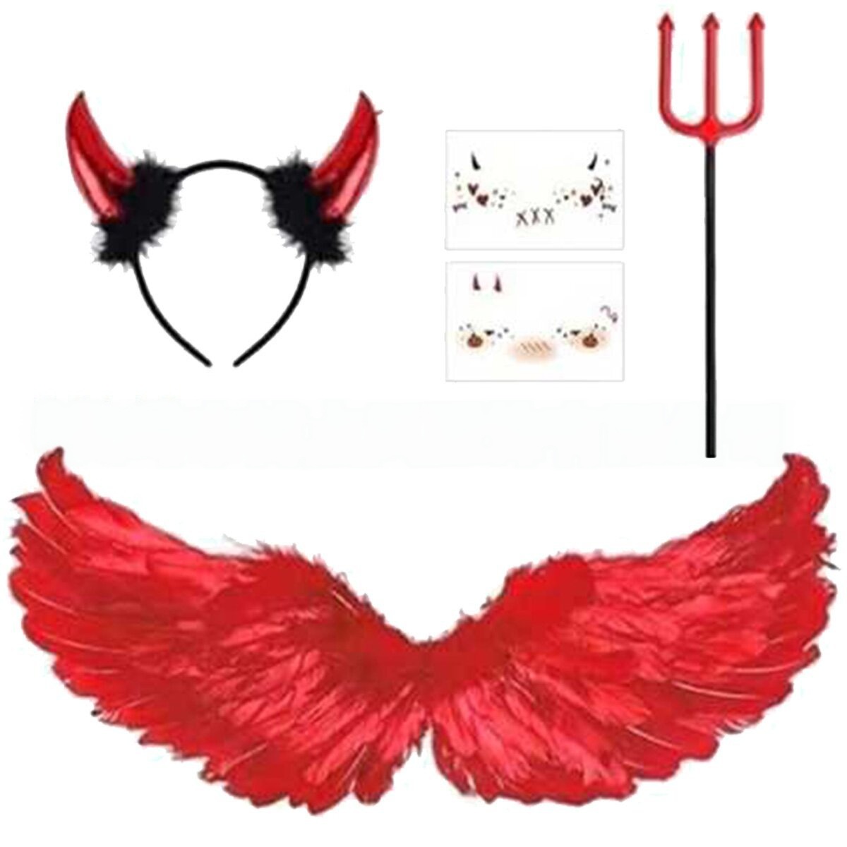 Halloween Cosplay Red Devil He - Women'S Red Accessories recension och pris