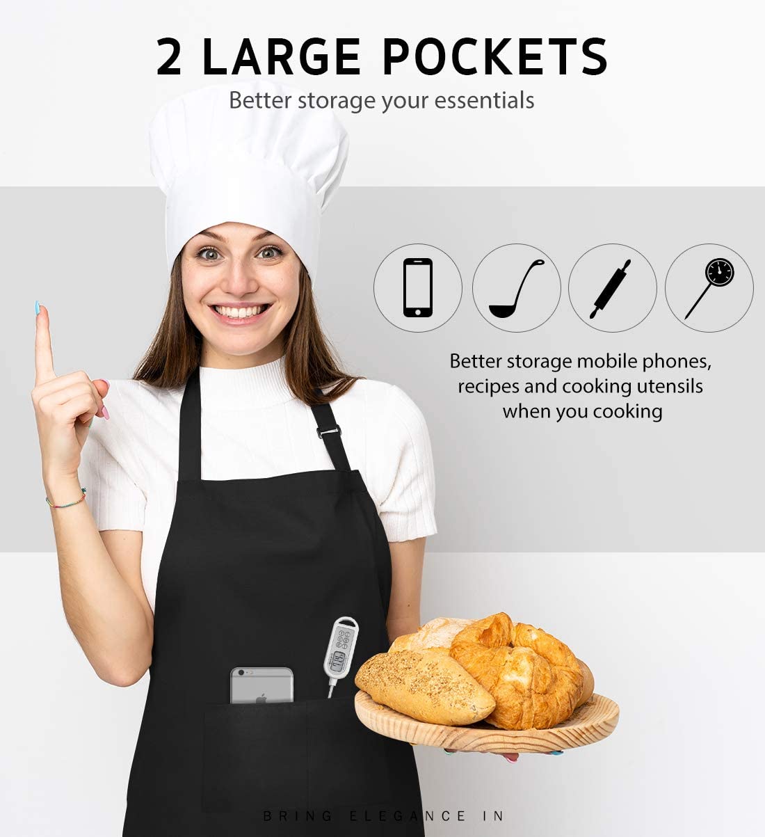 18 Colors Custom LOGO Aprons F - Women Kitchen Accessories recension och pris