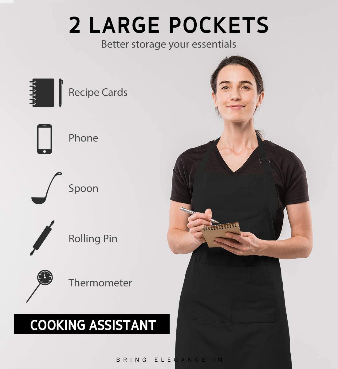 18 Colors Custom LOGO Aprons F - Women Kitchen Accessories recension och pris