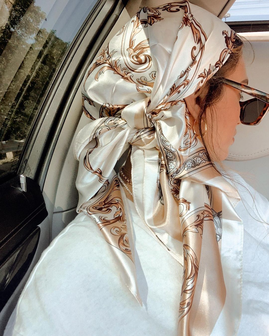 Satin Square Scarf Women Musli - Silk Scarf Square recension och pris