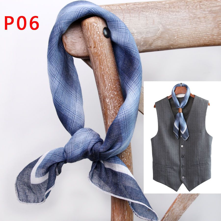 Men's Square Scarf with Button - Silk Scarf Square recension och pris