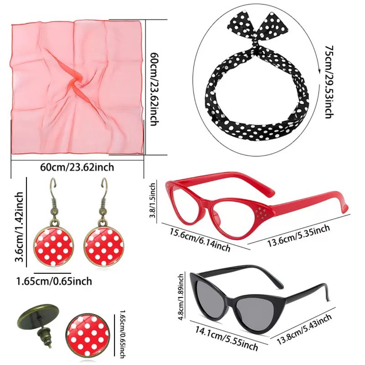 1950s Retro Hippie Party Women - Women'S Accessories In The 1950S recension och pris
