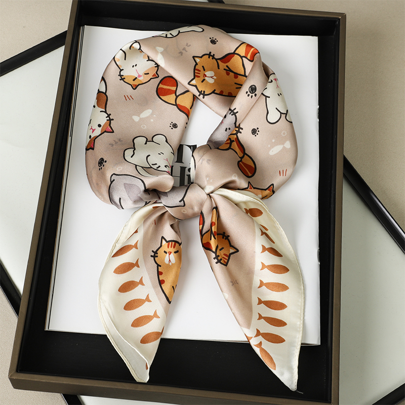 Luxury Silk Shawl Fat Cat Squa - Silk Scarf Square recension och pris