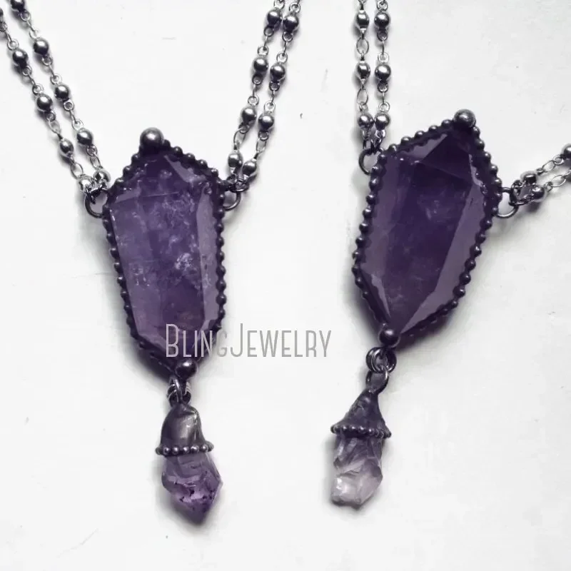 10pcs Amethyst Crystal Necklac - Women'S Emo Accessories recension och pris