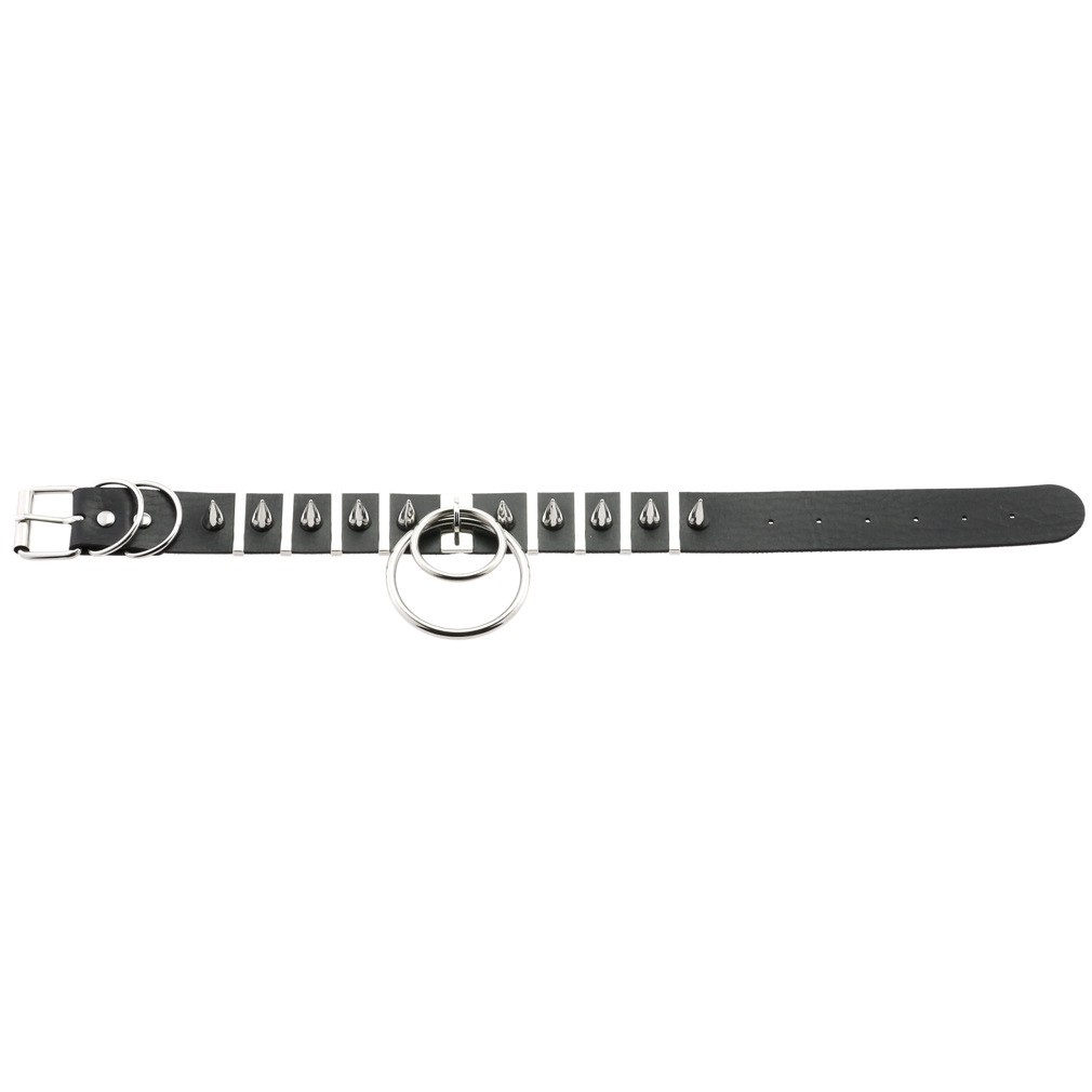 Big Spikes Choker Leather Coll - Women'S Emo Accessories recension och pris