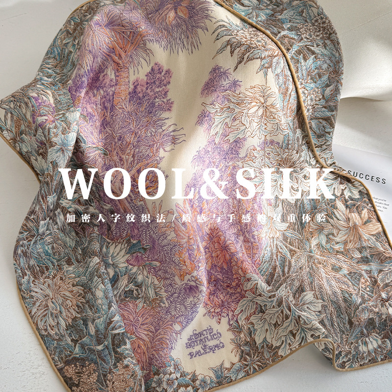 Silk Wool Scarves Woman Foular - Women Accessories Sale recension och pris